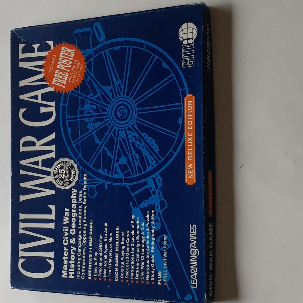 1999 Civil War History Board Game New Vintage